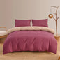 Decobites Luxe Solid Brown Purple Duvet Set with Sheet & Pillowcases