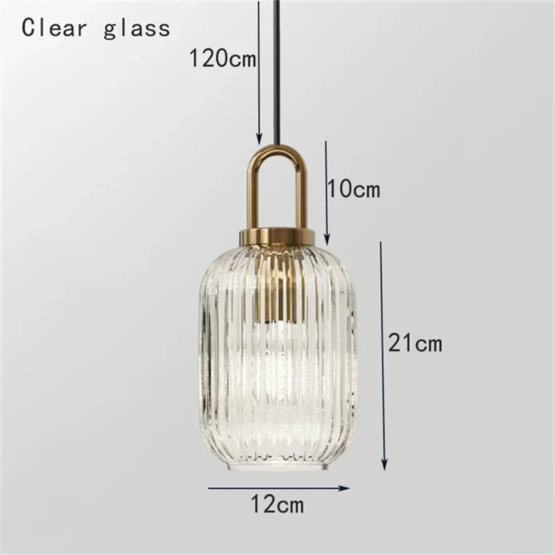 DecorBites™ Glass Stripe LED Pendant Lights for Stylish Indoor Home Decor