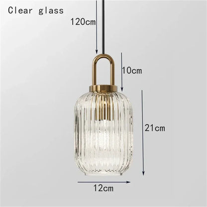 DecorBites™ Glass Stripe LED Pendant Lights for Stylish Indoor Home Decor