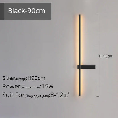 DecorBites™ LED Wall Lamp, Modern Minimalist Design, Aluminum, Indoor Lighting, Gold/Black, AC85-260V