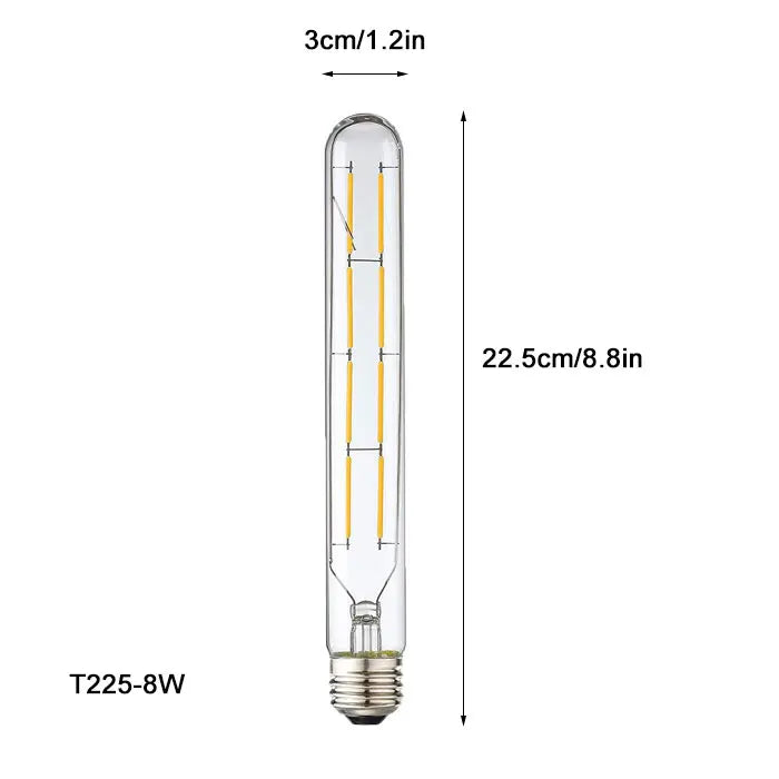Bombilla de filamento LED tubular Edison Decorbites™ 6000K T10 T185 T225 T30 T300 4W 6W 8W