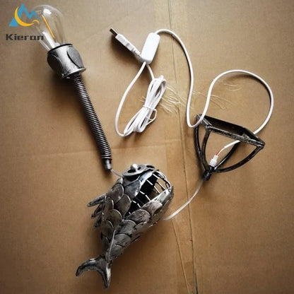 DecorBites™ Lantern Fish LED Table Lamp for Bedroom, Study, and Living Room Decor