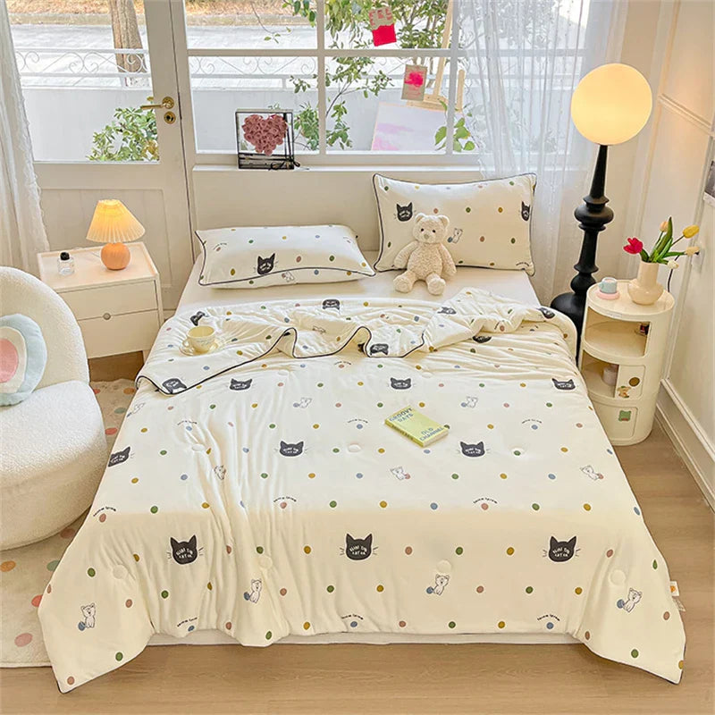 DecorBites™ Kids' Summer Quilt: High-End Knitted Fabric, Super Soft & Breathable Comforter