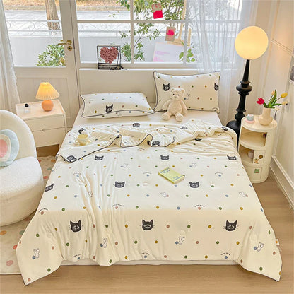 DecorBites™ Kids' Summer Quilt: High-End Knitted Fabric, Super Soft & Breathable Comforter