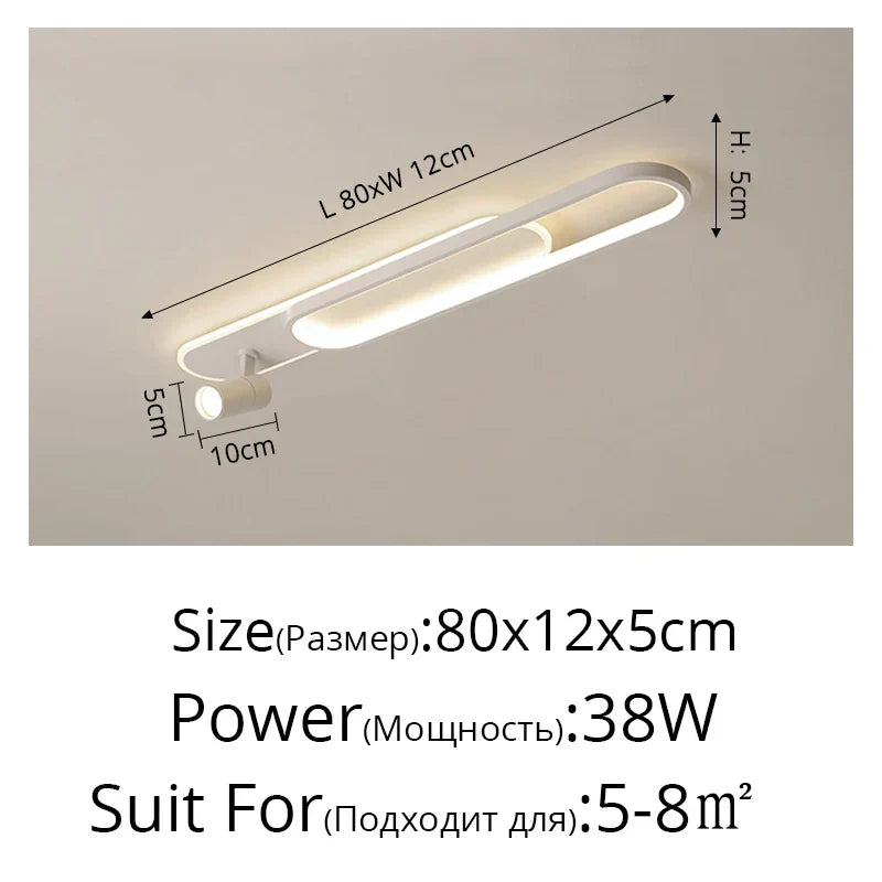 DecorBites™ Acrylic LED Chandelier with Spotlights, Black/Gold, Living Room Bedroom Lighting