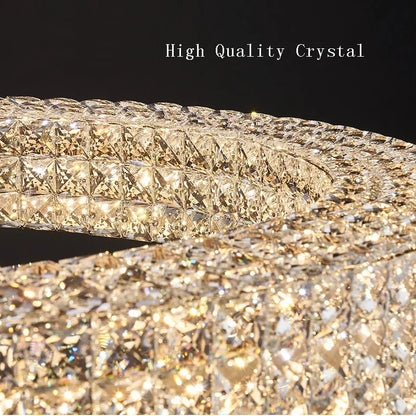 DecorBites™ Crystal LED Ceiling Chandelier: Modern Luxury for Living Room Bedroom Home Decor