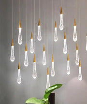 Decorbites™ Lámpara Colgante de Cristal Dorado: Lámpara de Barra LED de Lujo Europeo