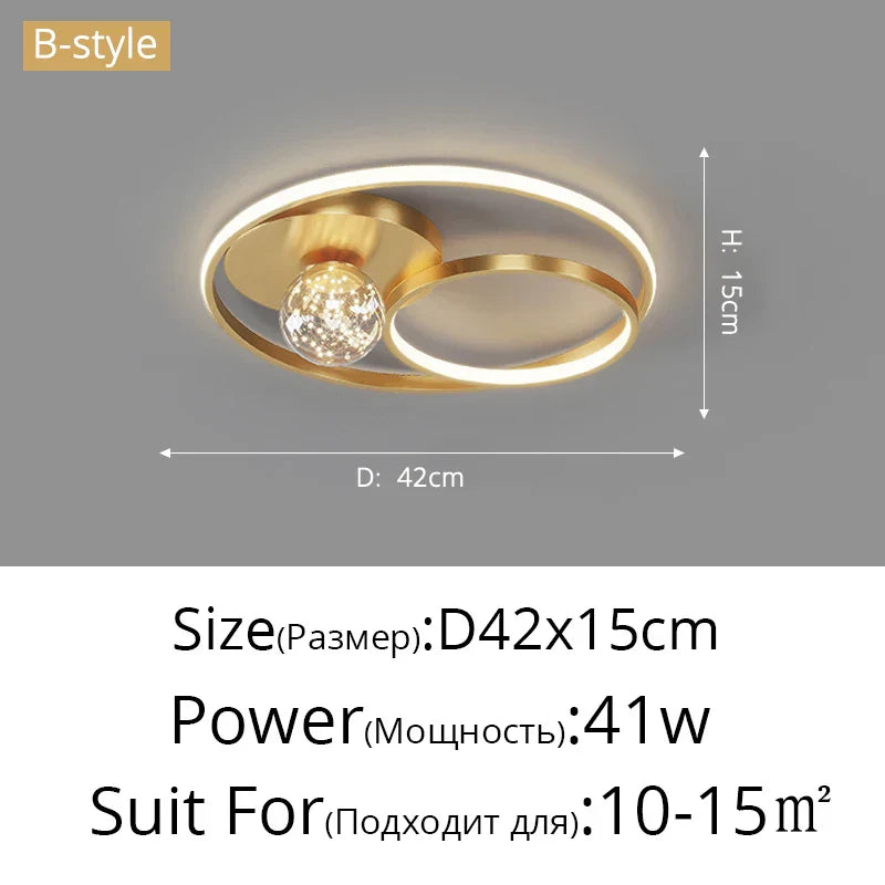 Lámpara de techo DecorBites™ Gypsophila: Lámpara moderna para el hogar, la sala de estar o el dormitorio.