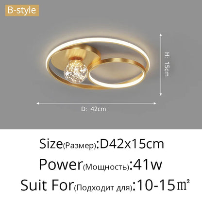 Lámpara de techo DecorBites™ Gypsophila: Lámpara moderna para el hogar, la sala de estar o el dormitorio.