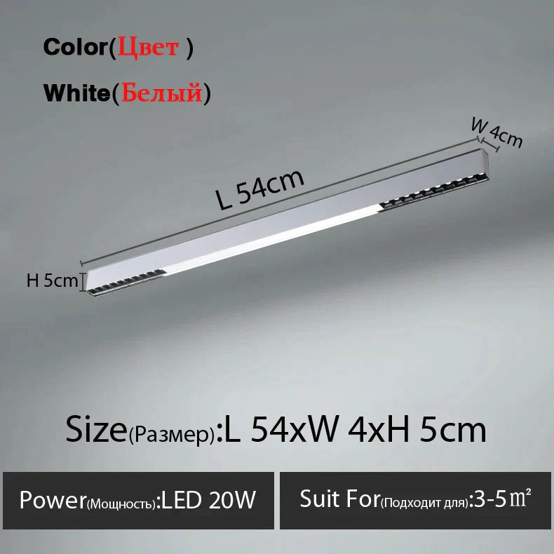 Lámpara de techo lineal LED DecorBites™ para sala de estar, comedor y dormitorio - Diseño minimalista