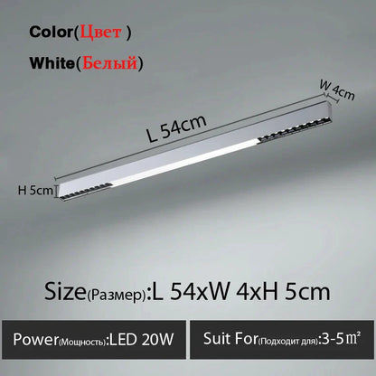 Lámpara de techo lineal LED DecorBites™ para sala de estar, comedor y dormitorio - Diseño minimalista