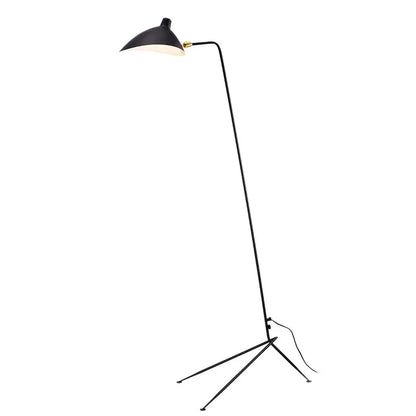 Lámpara de pie DecorBites™ de metal negro, pantalla giratoria para iluminación de lectura en sala de estar o dormitorio.