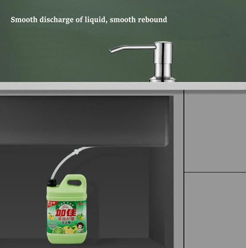 DecorBites™ Kitchen Sink Soap Dispenser with Extension Tube and Press Extractor