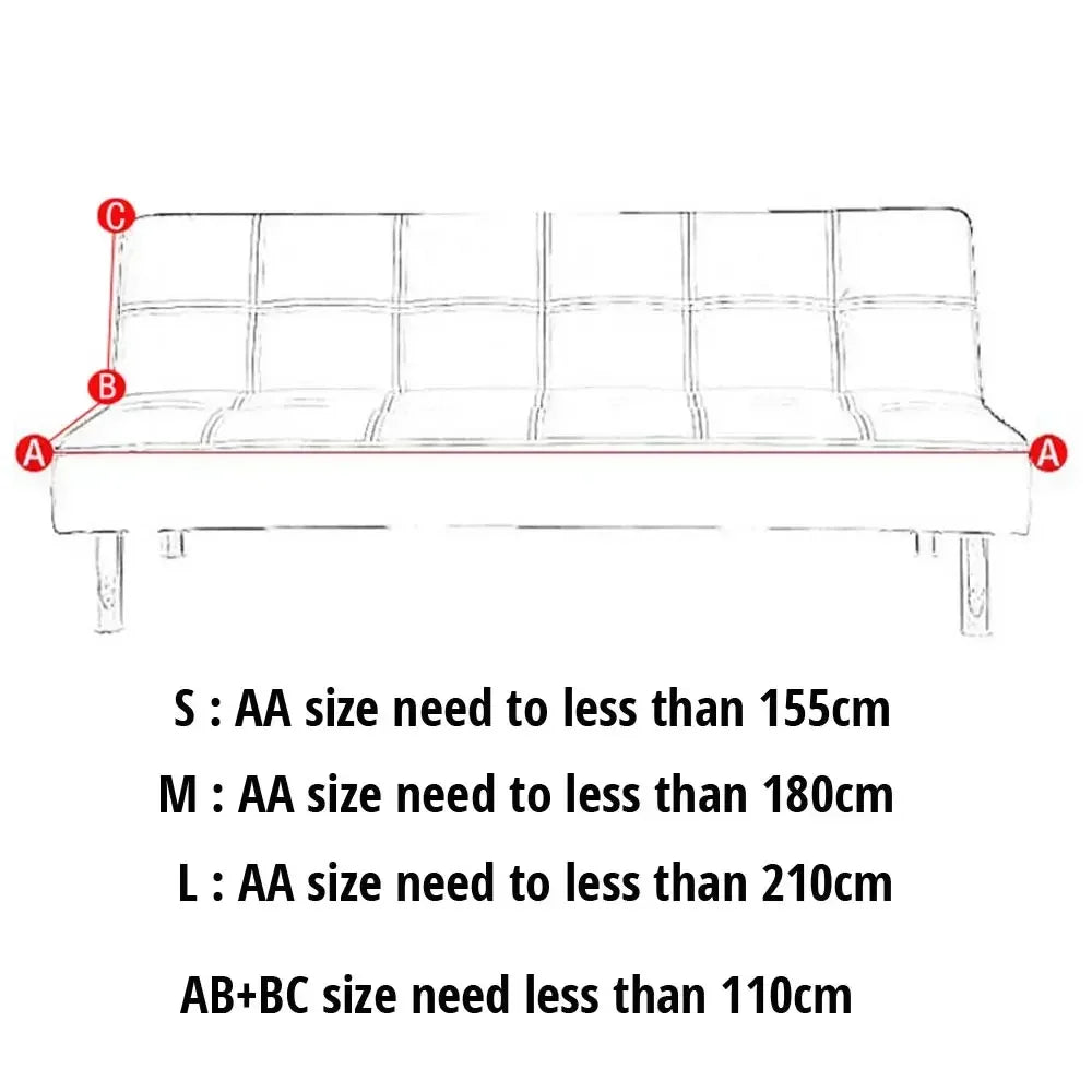 Decobites Stretchy Futon Sofa Cover for Sofa without Armrests