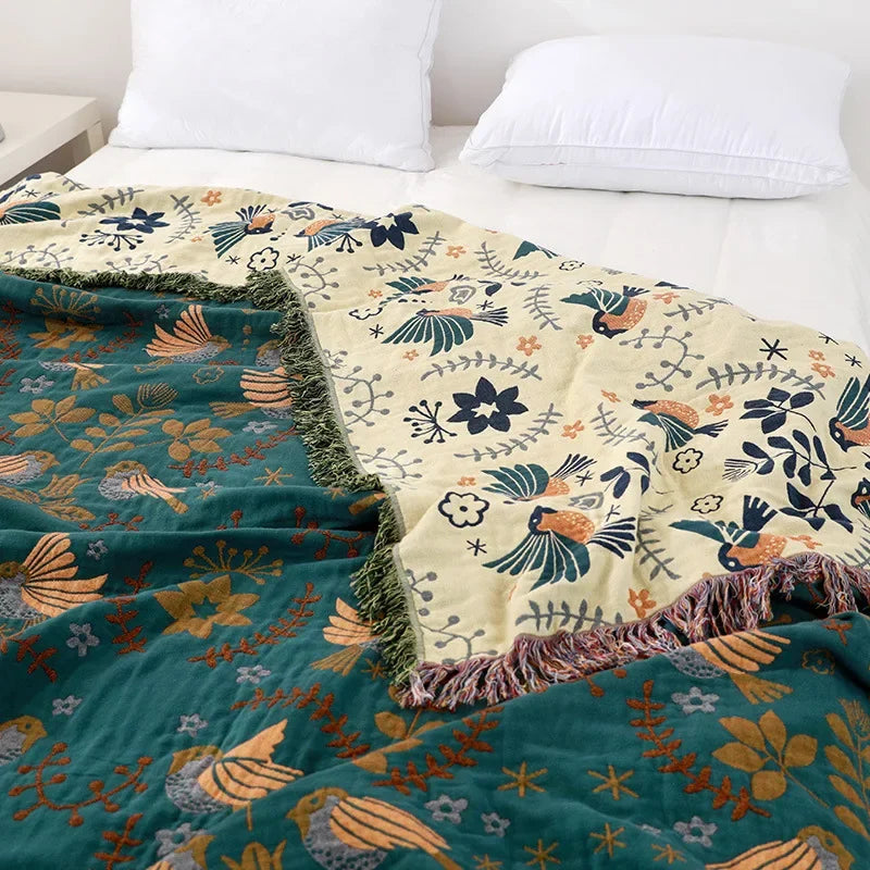 Cotton Double-Sided Throw