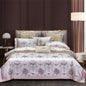 Decobites Silky Satin Jacquard Cotton Bedding Set, Luxury European Style, 4 or 6 Pcs