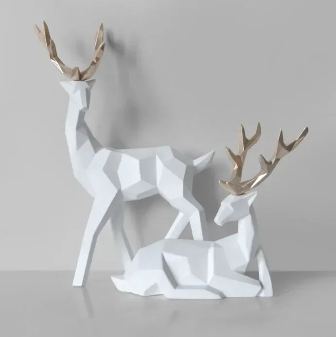 DecorBites™ Deer Sculpture: Elegant Living Room Table Decoration & Christmas Gift