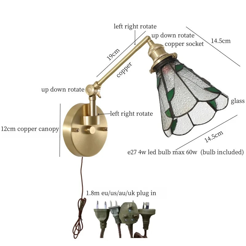 DecorBites™ Clear Glass LED Wall Sconce Switch Light - Nordic Minimalism Design