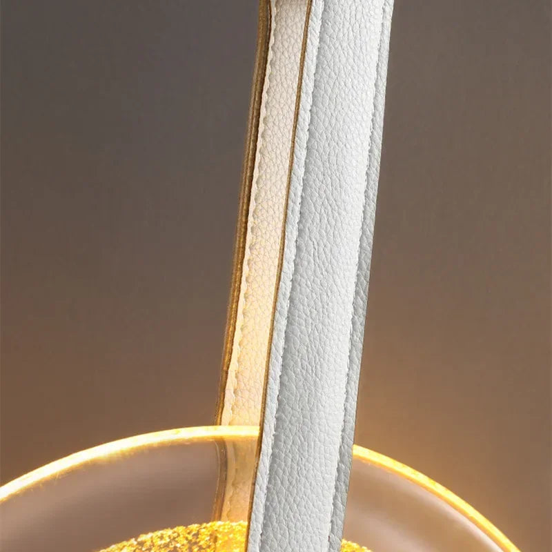 DecorBites™ Circular Glass LED Chandelier - Modern Nordic Style for Home Decor