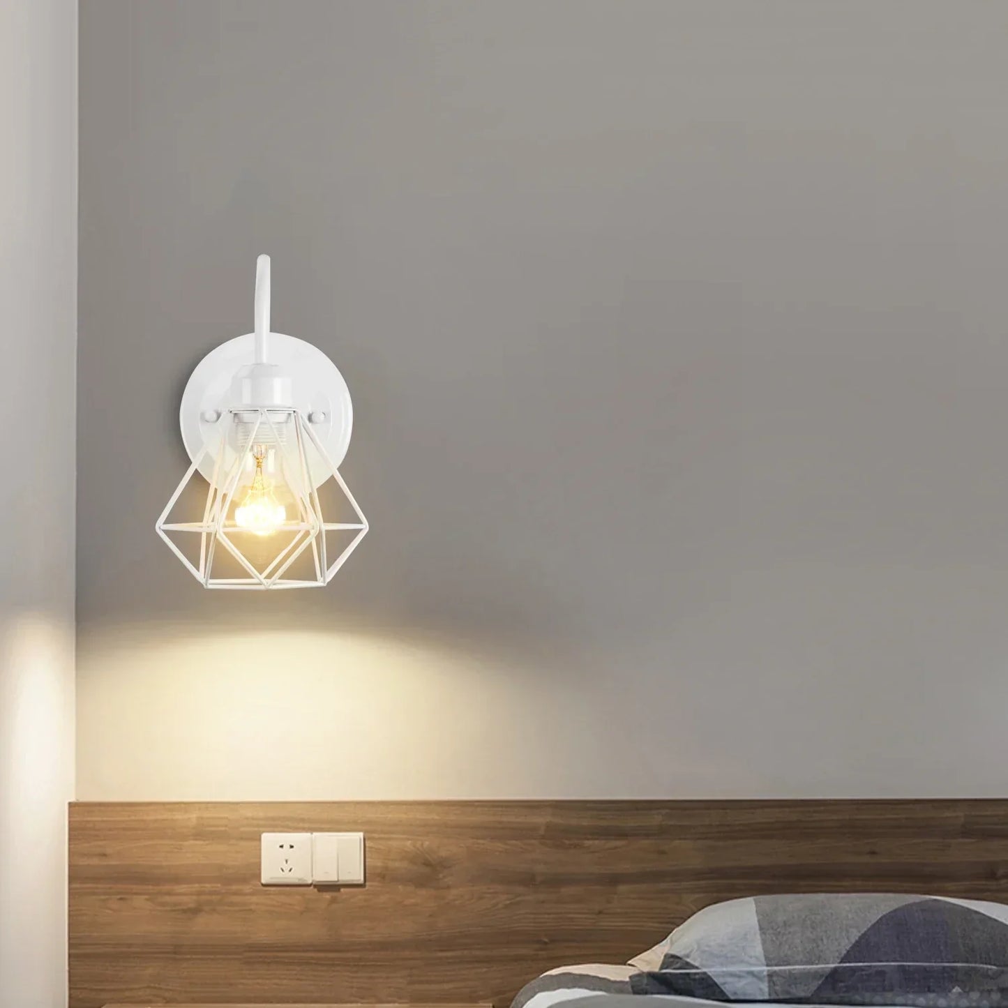 Decorbites™ Industrieller Käfig-Wandlampen Vintage Retro Loft LED Wandleuchte E27