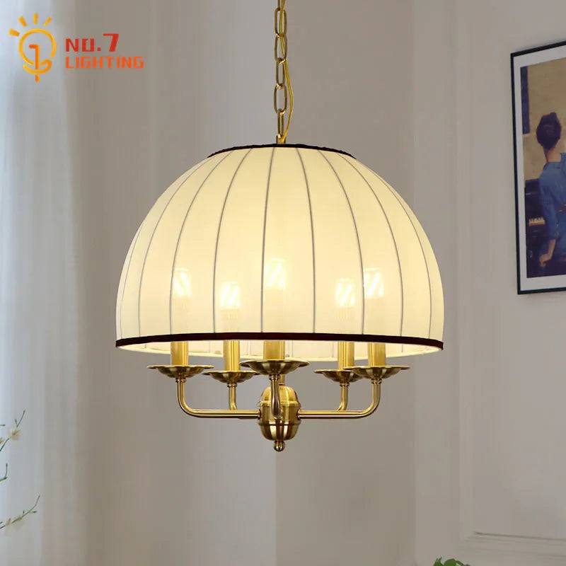 Decorbites™ Creme Neoklassische Pendelleuchte LED E27 Vintage Nordische Hängelampe