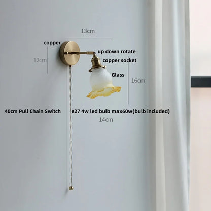 Apliques de pared LED DecorBites™ Crown Glass con interruptor de latón y accesorios para escaleras