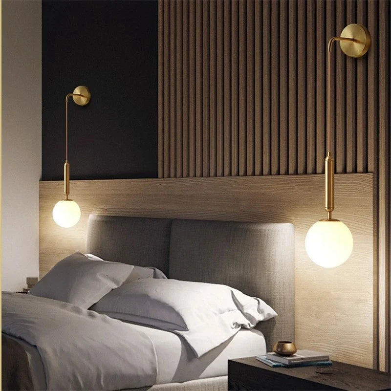 DecorBites™ Elegant Glass Wall Lamp for Living Room Bedroom LED Lighting