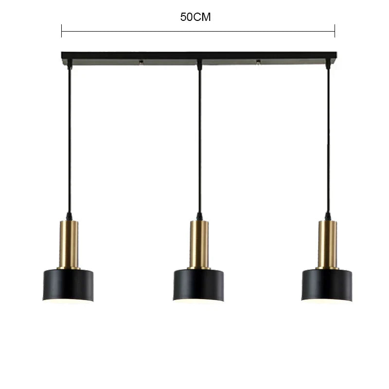 DecorBites™ Gold E27 LED Pendant Light Nordic Chandelier for Indoor Living Room & Bedroom
