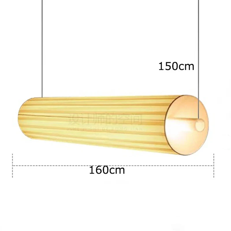 White Minimalist LED Chandelier B 160cm Design