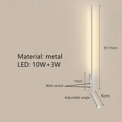 ديكوربايتس™ مصباح حائط LED بزاوية قابلة للتعديل 3000 كلفن للقراءة بجانب السرير