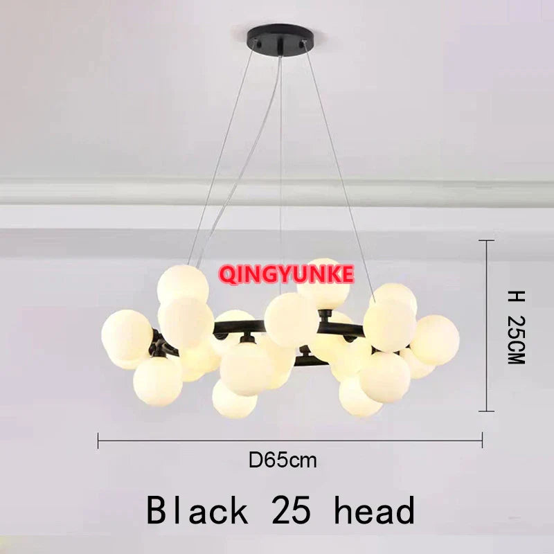 ثريا ديكوربايتس™ الزجاجية لغرفة المعيشة - إضاءة سقف جزيرة المطبخ النوردية الحديثة
