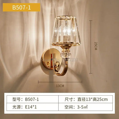 Lámpara de pared de cristal DecorBites™ para dormitorio, sala de estar o escalera