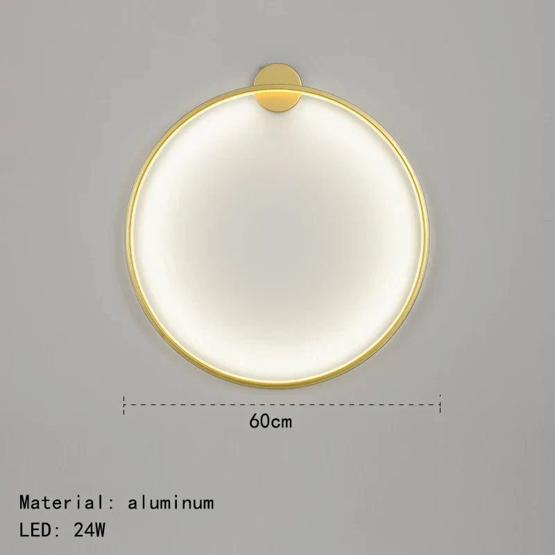 Decorbites™ Anillo Dorado Negro LED Luz de Pared para Salón Dormitorio Lámpara de Pared