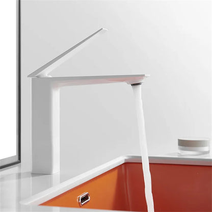 DecorBites™ Gold Basin Faucet, Gray Bathroom Mixer Tap, Single Handle Waterfall Faucet