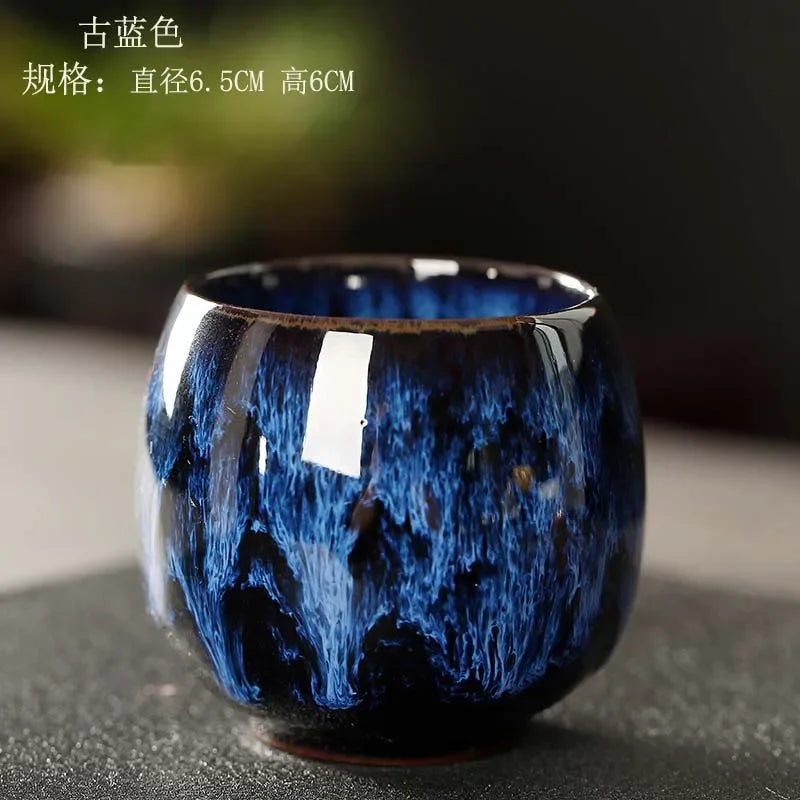 DecorBites™ Ceramic Kung Fu Tea Cup Set - Handcrafted Porcelain Drinkware for Coffee and Wine