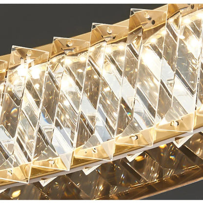DecorBites™ LED Gold Crystal Glass Ceiling Chandelier for Living Room Bedroom Kitchen