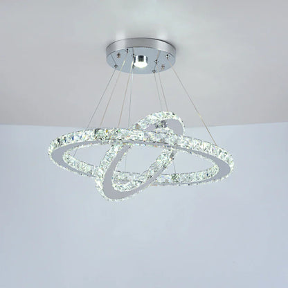 DecorBites™ Crystal Chandelier: Luxury LED Pendant Lighting for Living & Dining Room