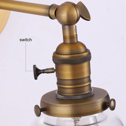 DecorBites™ Glass Wall Lamp Antique Bronze E26 E27 for Living Room Bedroom Aisle Lighting