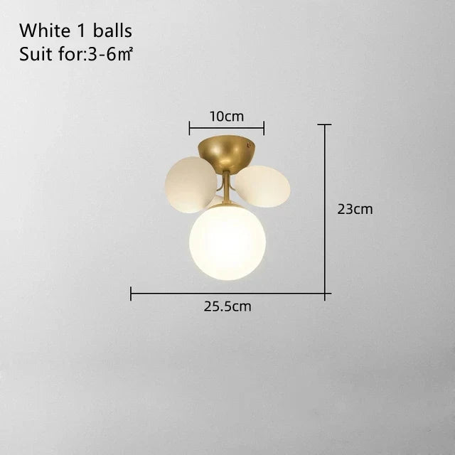 Lámpara de Techo LED para Niños Decorbites™: Candelabro de Vidrio y Lámina de Hierro