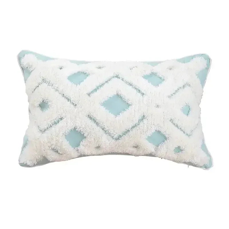 DecorBites™ Bohemian Tufted Tassel Cushion Cover | Plush Embroidered Decorative Pillow for Sofa