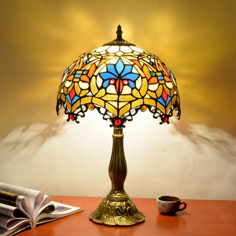 Decorbites™ Libellen Tiffany Bleiglas Tischlampe Vintage Schlafzimmer Schreibtischleuchte