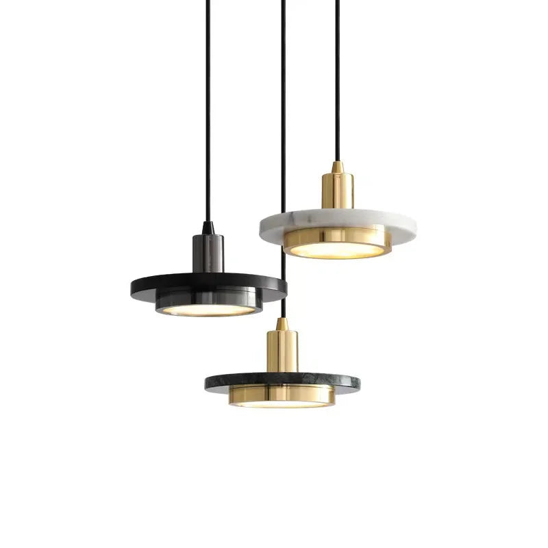 Gold Marble Saucer Chandelier