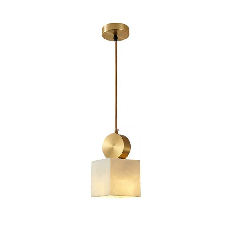 DecorBites™ Golden Luxury Marble Pendant Lamp for Dining Table and Bedside Chandelier