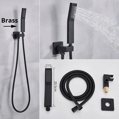 DecorBites™ Handshower Head with Stainless Steel Hose - Wall Mounted Faucet Set