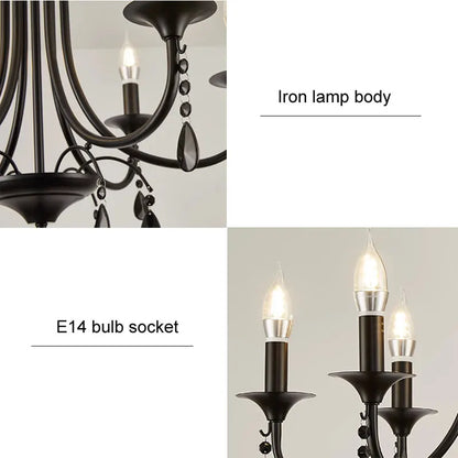 DecorBites™ Elegant Crystal Pendant Chandelier for Home and Hospitality Spaces