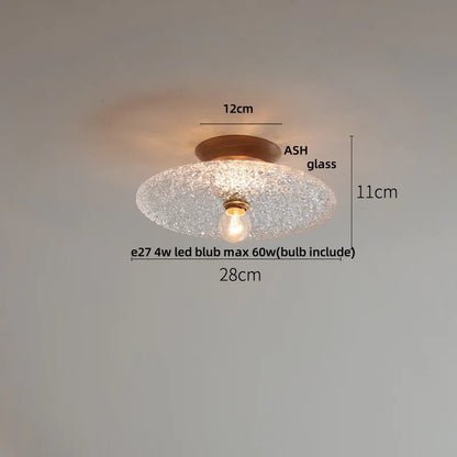 DecorBites™ Clear Glass LED Ceiling Light, Modern Nordic Bedroom Decor Ceiling Lamp