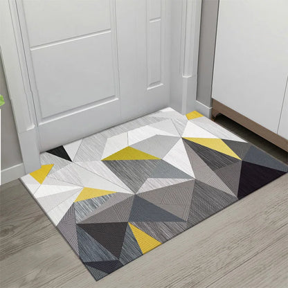 Decobites Velvet Entrance Rug: Absorbent, Anti-Slip, Dirt-Tolerant. Perfect for Living Room & Bathroom.