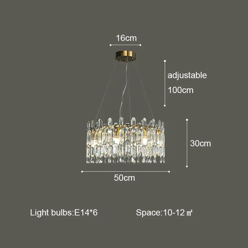DecorBites™ Crystal Ceiling Chandelier: Postmodern Luxury Indoor Lighting for Living Room, Dining Room & Bedroom