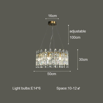 DecorBites™ Crystal Ceiling Chandelier: Postmodern Luxury Indoor Lighting for Living Room, Dining Room & Bedroom