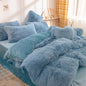 Decobites Plush Duvet Cover Set with Sheet Pillow Covers Luxury Winter Bedding